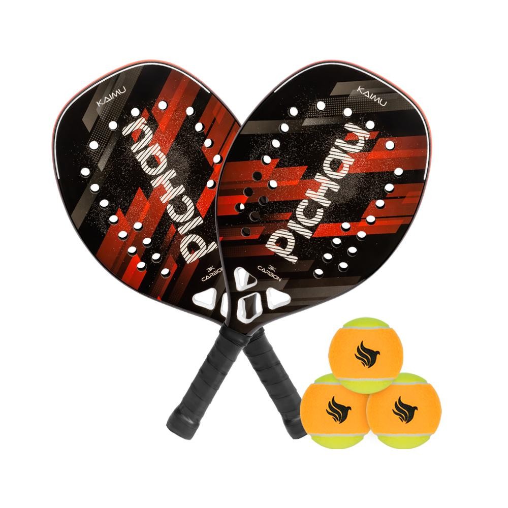 KIT COM 2 RAQUETES + KIT BOLAS DE BEACH TENNIS
