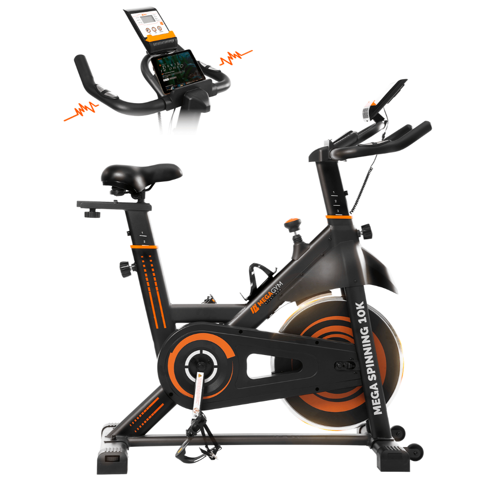 Bicicleta Ergométrica Spinning Roda De Inércia De 10kg Suporta 140kg Mecânica MegaGym