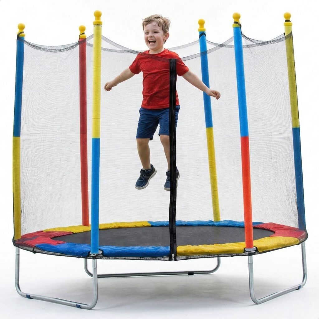 CAMA ELÁSTICA INFANTIL PULA PULA 1,80M COM REDE DE PROTEÇÃO – ATENTU
