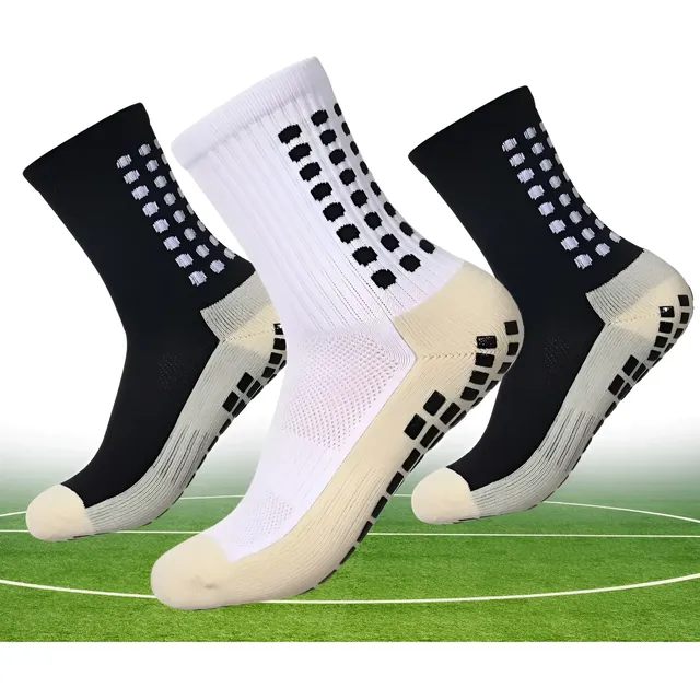 Kit 3 Pares Meia Antiderrapante Futebol