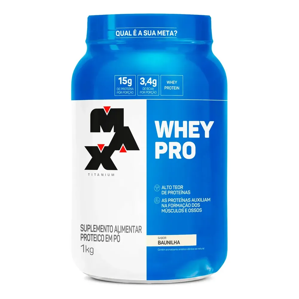 Whey Pro Max Titanium 1kg (Baunilha)